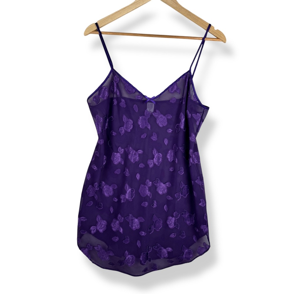 Petra Vintage Slip Dress Lingerie Size Medium Boudoir Floral Romantic USA Made